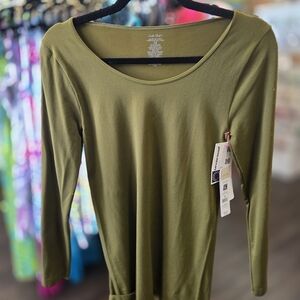 Charlie Paige Olive Long Sleeve Tee